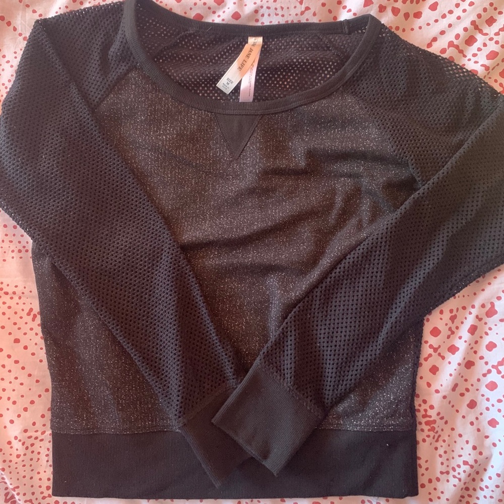 Lorna Jane jersey net sweater